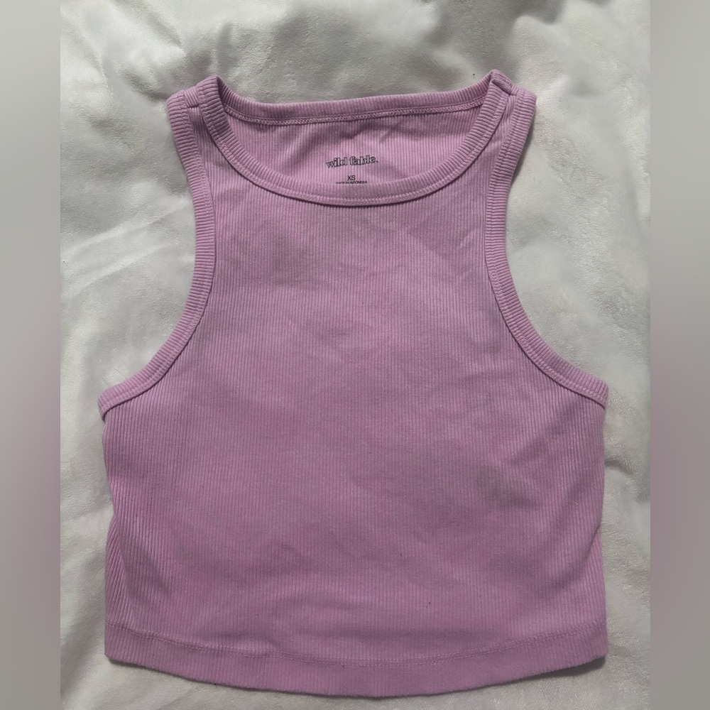 Wild Fable Lilac Ribbed Crop Top